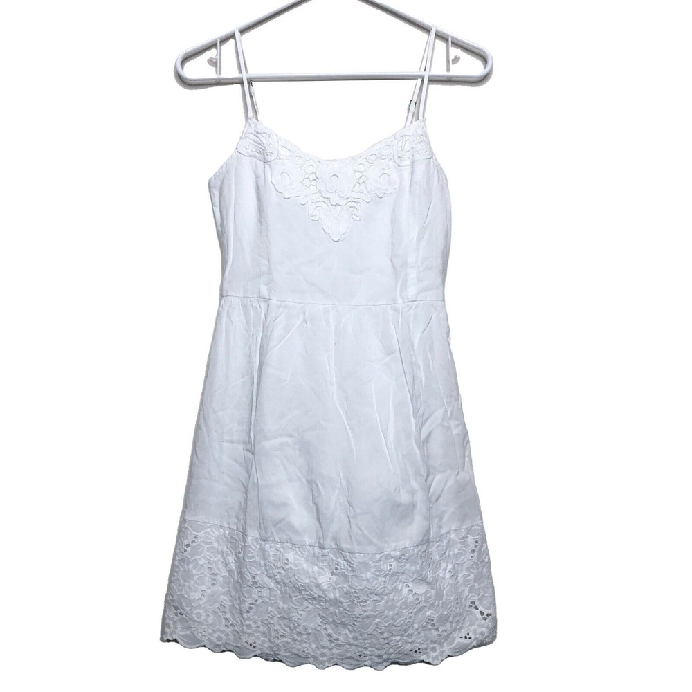 Abercrombie & Fitch Women's XS Lace Floral Dress, White